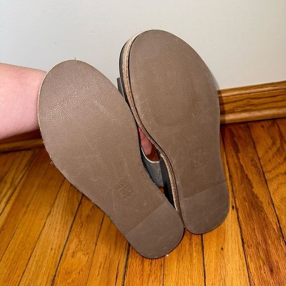 Naturalizer Baya Platform Silver Sandals Metallic Espadrille Wedge Size 12 M - Picture 4 of 10